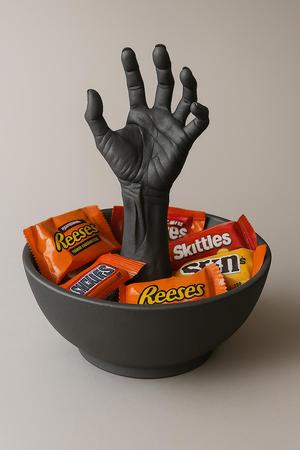 Halloween Zombie Hand Candy Bowl – Spooky 3D Printed Treat Holder