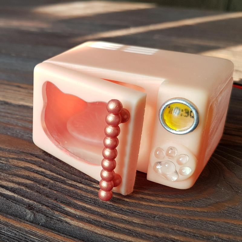 Miniature microwave oven for dollhouse kitchen