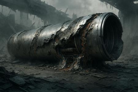 Pipe01 Partially Burned Pipe LowPoly LOD
