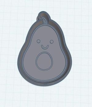 Avocado Cookie Cutter - Smiley