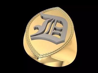d alphabet ring stl verified