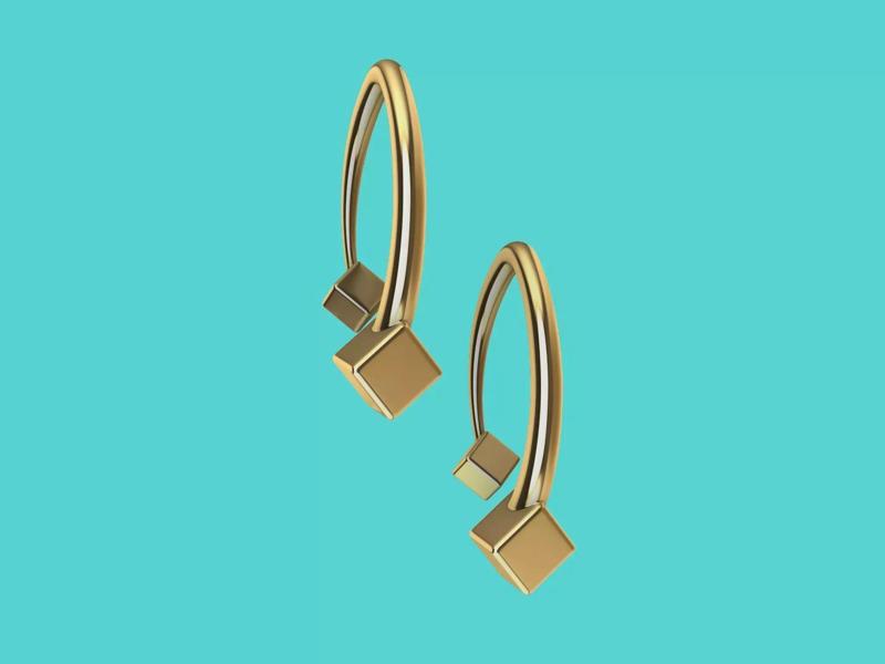 CONTEMPORARY BOX WIRE EARRINGS