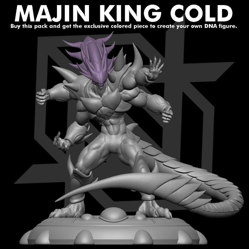 MAJIN FREEZER PACK - SET OF CUSTOM 3D PRINTABLE HEADS FOR DRAGON BALL Z ACTION FIGURES (STL FILES)