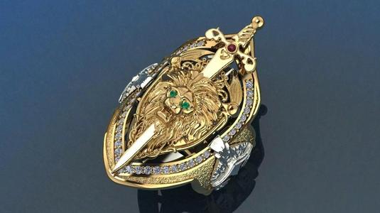 Champions Ring Jewelry model - Lionheart Aegis for Him
