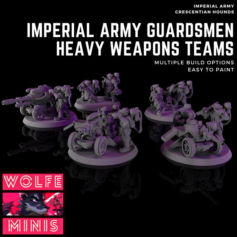 Imperial Army Guardsmen - Heavy Weapons Team
