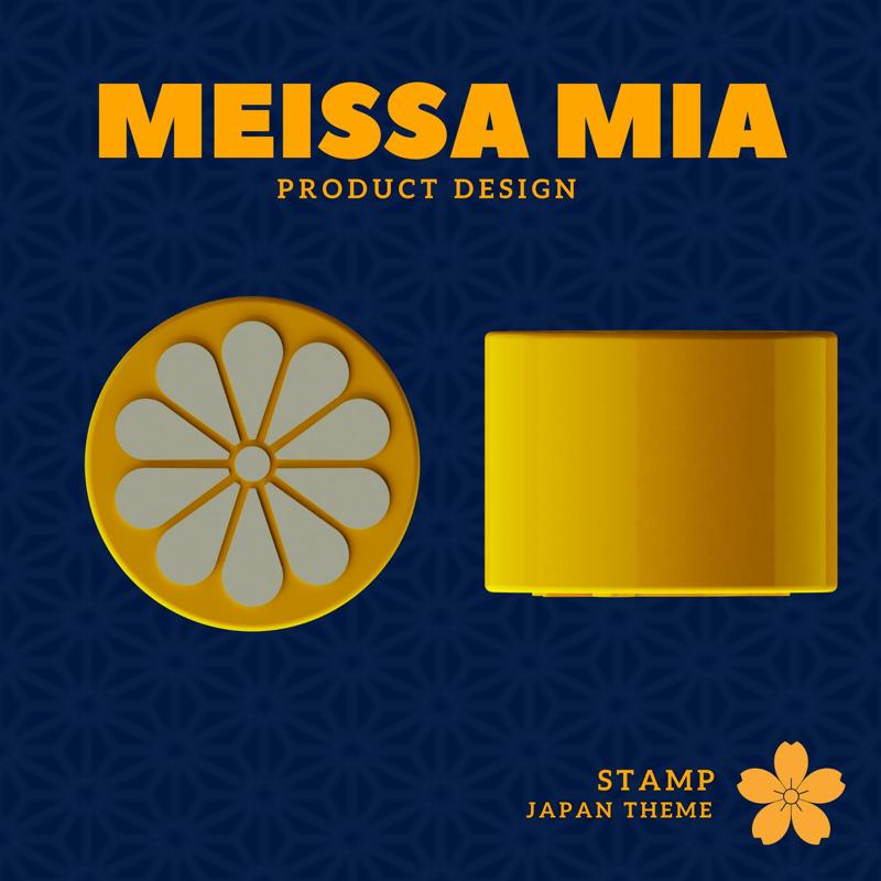 Japanese Imperial Palace Stamp – Heritage Landmark - 3D Print File for Decorative Cookie & Clay Impressions