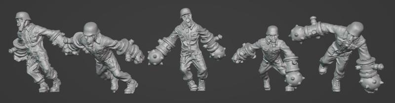 DUST 1947 - AXIS - BLUTKREUZ KORPS ZOMBIE SQUAD PROXY (Gas Masks) (Supported)