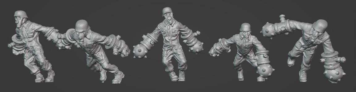 DUST 1947 - AXIS - BLUTKREUZ KORPS ZOMBIE SQUAD PROXY (Gas Masks) (Supported)