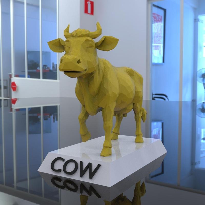 Cow Low Poly 3d Printing