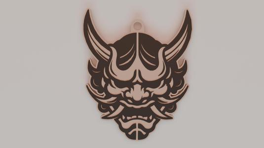 Japanese demon keychain