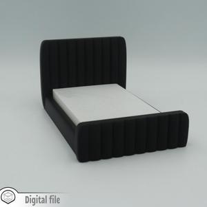 1:12 miniature Modern bed design