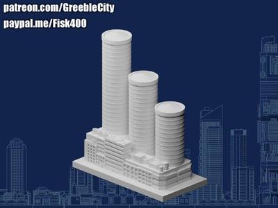 GreebleCity: Financial Center aka Three wise men.