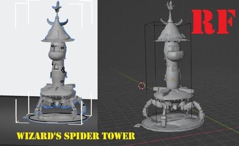 wizard's spider tower model