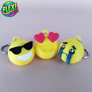 Set of 3 Emoji Keychains