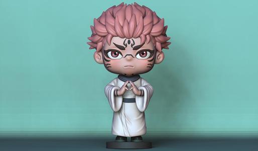 Sukuna chibi Jujutsu Kaisen stl 3ds print