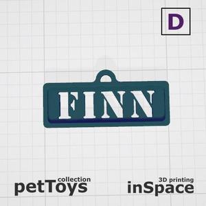 Pet - Dog - Tag - Finn - Classic - Customized -