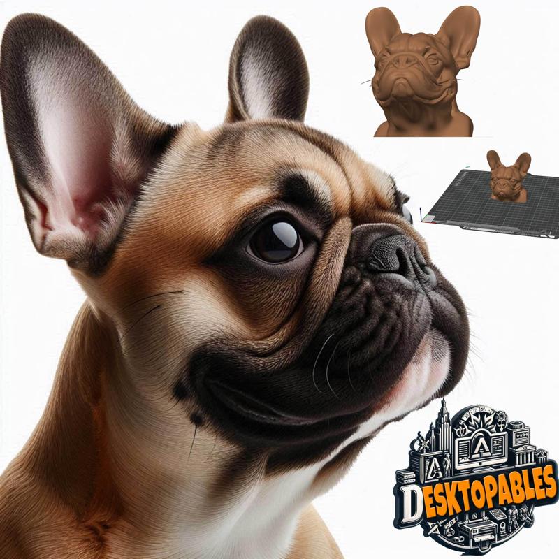 French Bulldog bust - incl. optional colour profile for Bambu Software.