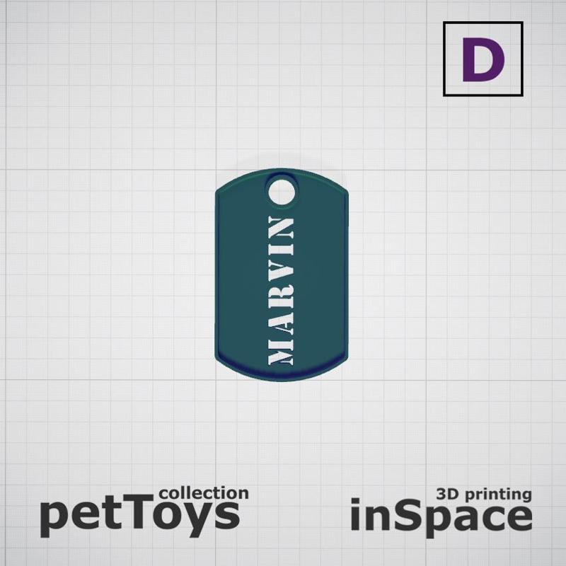 Pet - Dog - Tag - Marvin - Army - Customized -