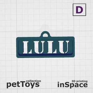 Pet - Dog - Tag - Lulu - Classic - Customized -