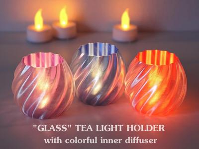 Modern "Glass" Tealight Holder