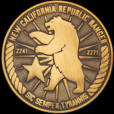 Fallout - NCR Bear- New Vegas Coaster Coin - NCR Ranger Badge - 3D Printable Replica