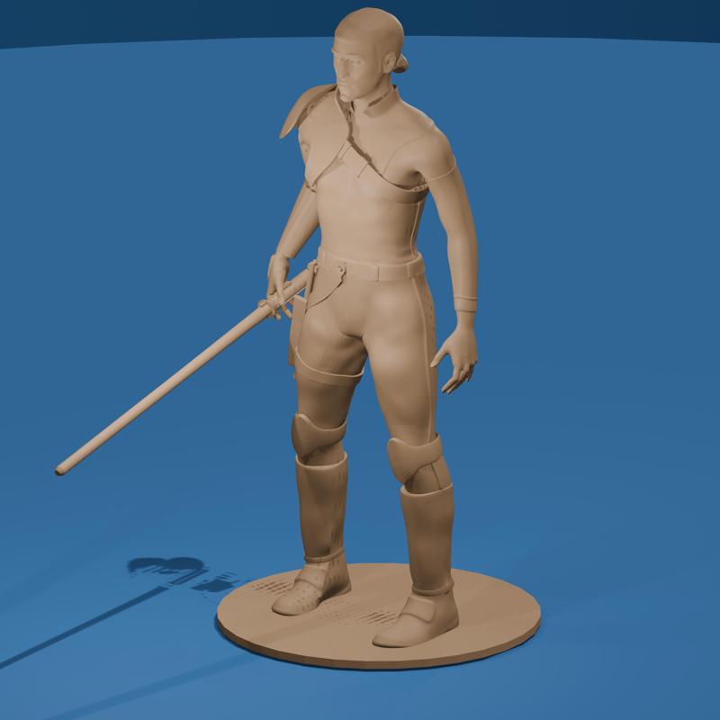 Stylized Male Space Force Warrior