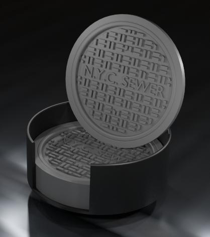 New York City Coaster Set (with holder)