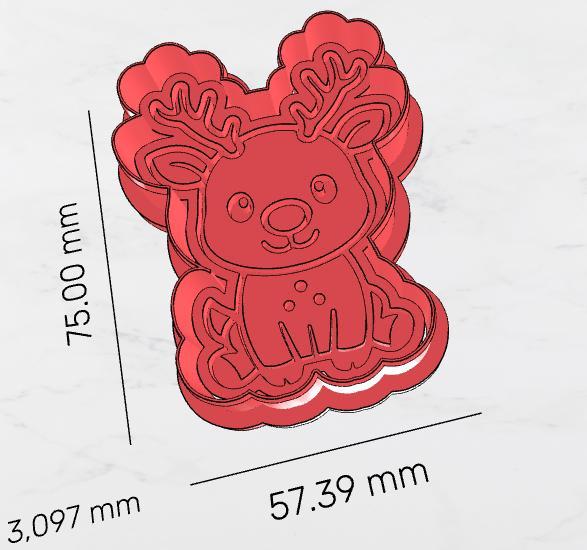 Reindeer Cookie Cutter/Stamp