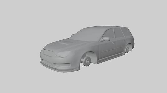 Print-Ready Subaru Legacy GT Wagon Model Car
