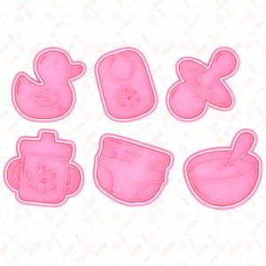 Baby shower cookie cutter set of 6-6