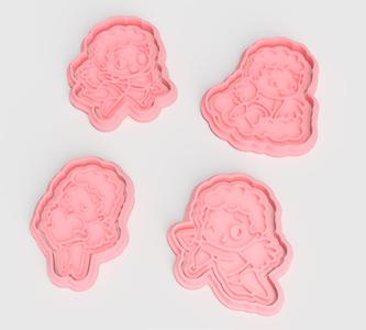 Valentine's Day Cupid cookie cutter of 4