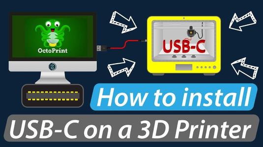 USB-C Breakout Adapter for 3D Printer