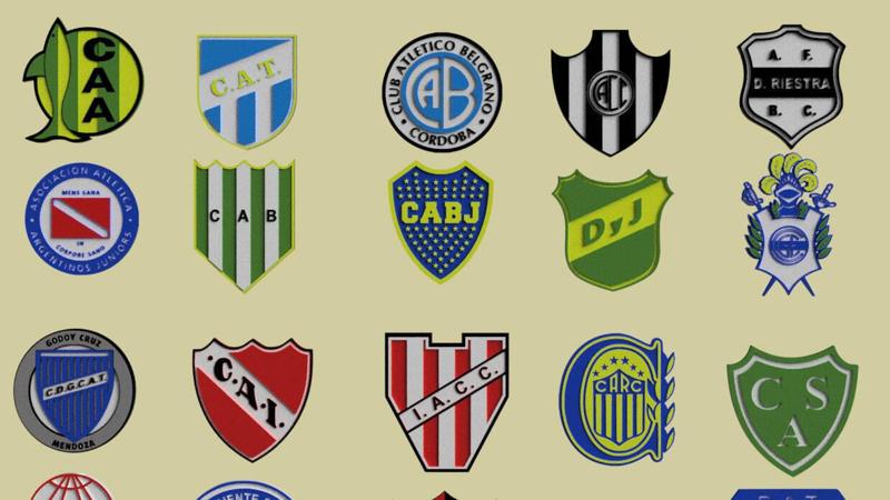 Pack 30 Argentine Soccer shields