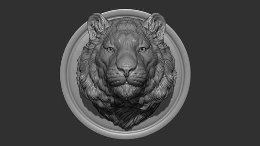 Tiger head bust