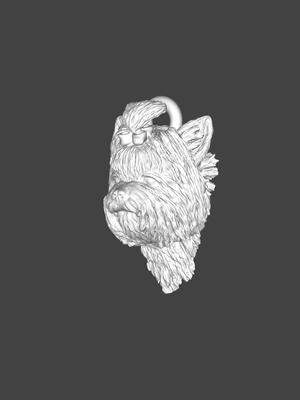 Biewer Yorkshire Terrier STL – 3D Printable Cute Dog Keychain Model