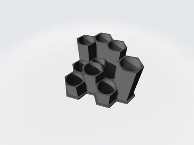Hexagonal 10 glue stick holder