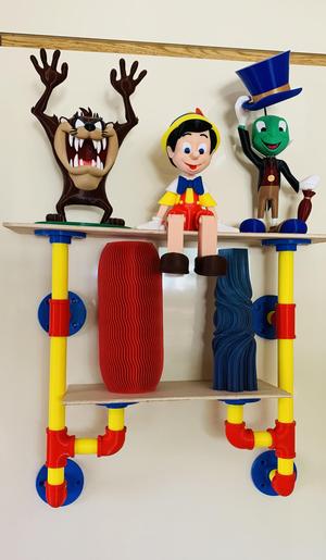 Shelving Unit made from Plumbing Parts