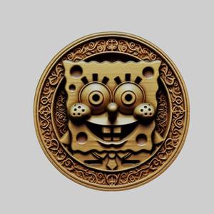 SpongeBob SquarePants Cartoon Medallion for CNC Router Laser & 3D Printer