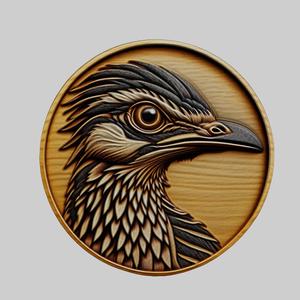 Road Runner Cartoon Medallion for CNC Router Laser & 3D Printer