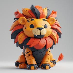 Lion 3D Print – Majestic Animal Sculpture, Decorative Model for Wildlife and Safari Lovers