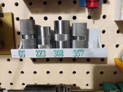 Case gauge dies for pegboard