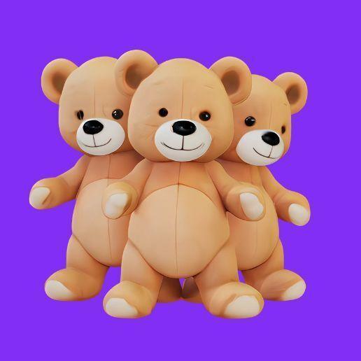 Cute Teddy Bear STL Model