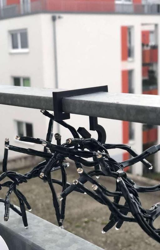 Hook Balkony Railing Balkon Haken Aufhänger Geländer 40x11mm