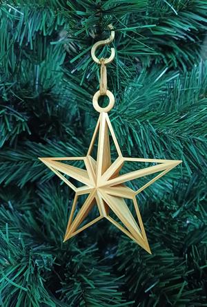 Christmas Tree Decoration, 3D Star Ornament
