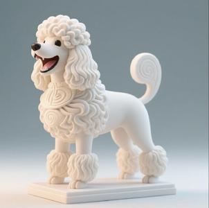 498 Laughing Poodle Totem - Full-Body 3D Model, creature, magic, collectible, witch, dinosaur, wooden, knight, viking, dragon, dnd, cat, monster hunter, dog, monster, totem, totemic