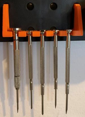 Precision Screwdriver Rack for Pegboard