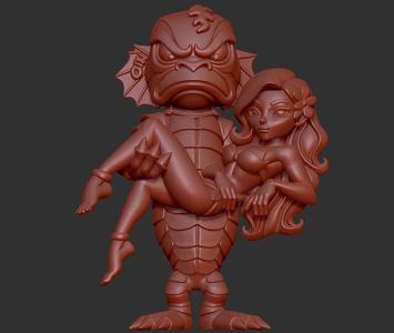 Tkiki Creature and Girl