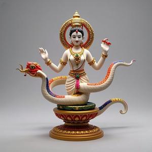 1636 Color 3D Model of a Dancing Snake Woman in Indian Style, magic, dragon, serpent, wood, gnome, gorgon, warrior, wild, fox, monster, cat, fair, witch, werewolf, horror, beast, snake, troll, skeleton dance