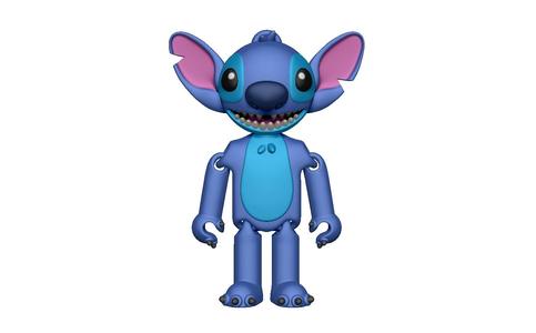 Stitch articulated flexible keychain no supports