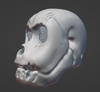 Cartoon style Orc skull